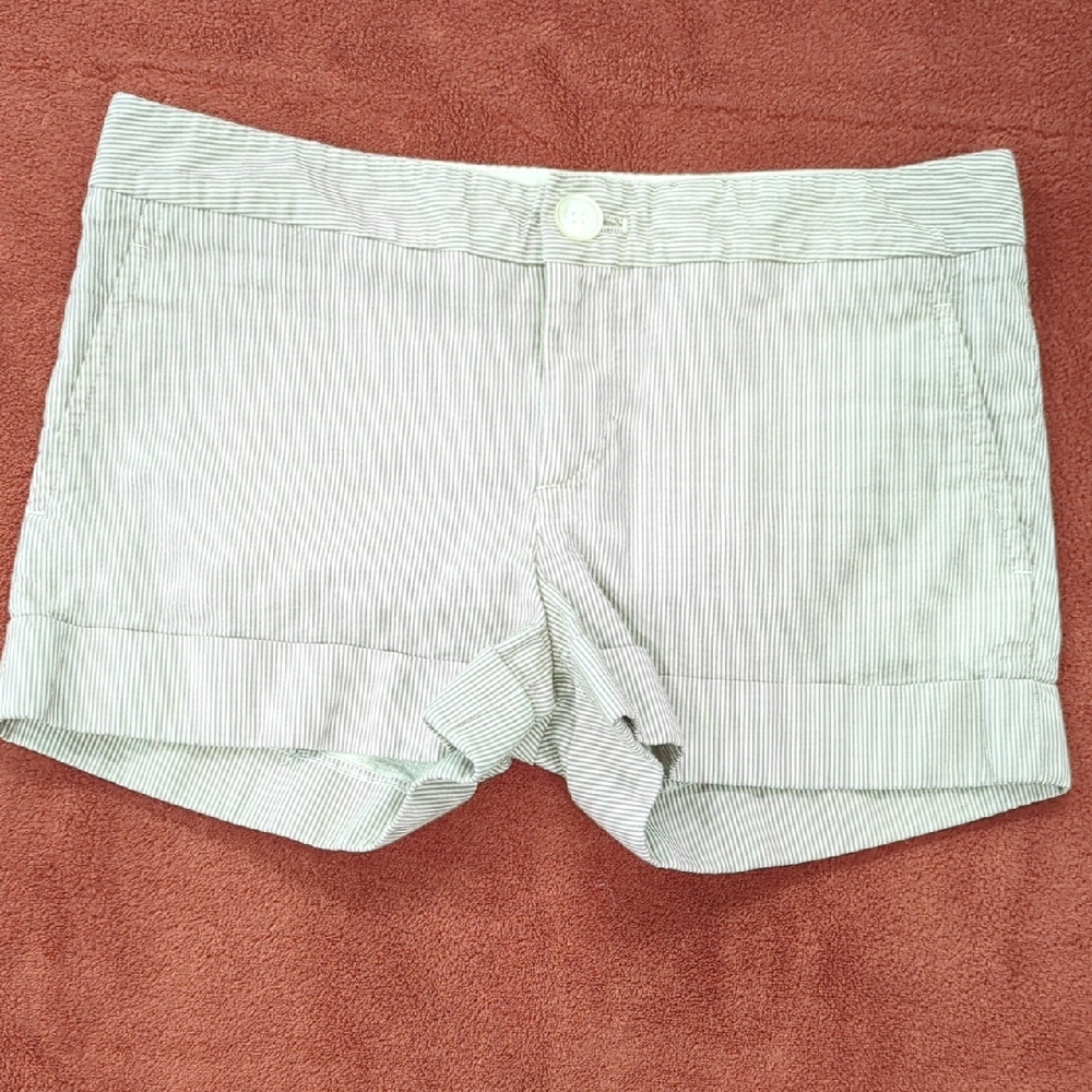 Raven Pinstriped Brown Women's Shorts Size 2 Y2K Mini Shorts Low Rise